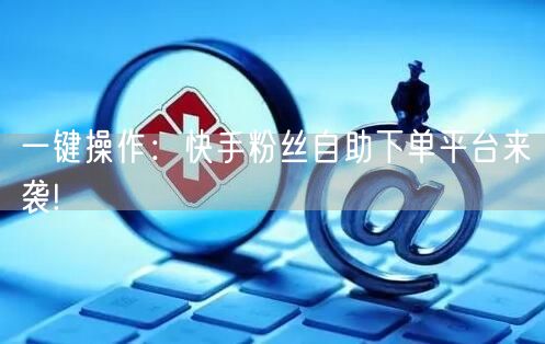 一键操作：快手粉丝自助下单平台来袭!