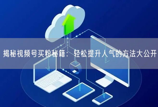 揭秘视频号买粉秘籍：轻松提升人气的方法大公开