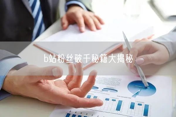 b站粉丝破千秘籍大揭秘