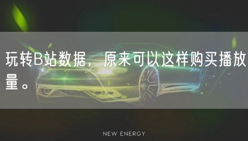 玩转B站数据，原来可以这样购买播放量。