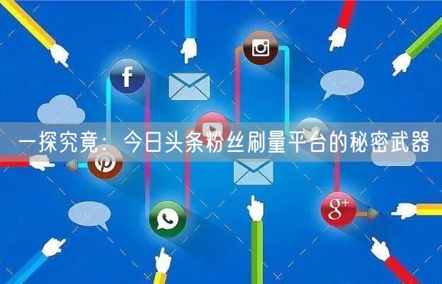 一探究竟：今日头条粉丝刷量平台的秘密武器