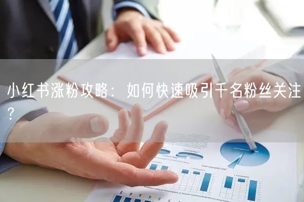 小红书涨粉攻略：如何快速吸引千名粉丝关注？