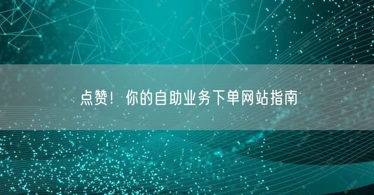 点赞！你的自助业务下单网站指南