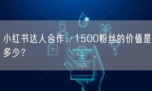 小红书达人合作:1500粉丝的价值是多少?