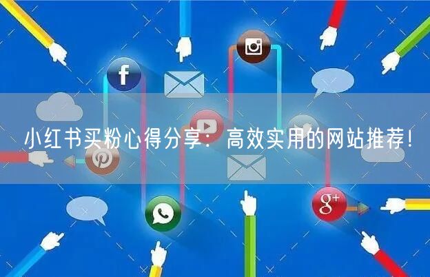 小红书买粉心得分享：高效实用的网站推荐！