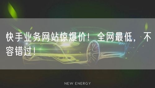 快手业务网站惊爆价！全网最低，不容错过！